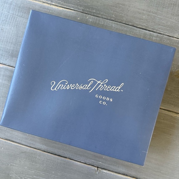 NIB Universal Thread Alba Platform Wedge Heels Lug Sole Rattan Boho Woven Tan - Picture 3 of 3